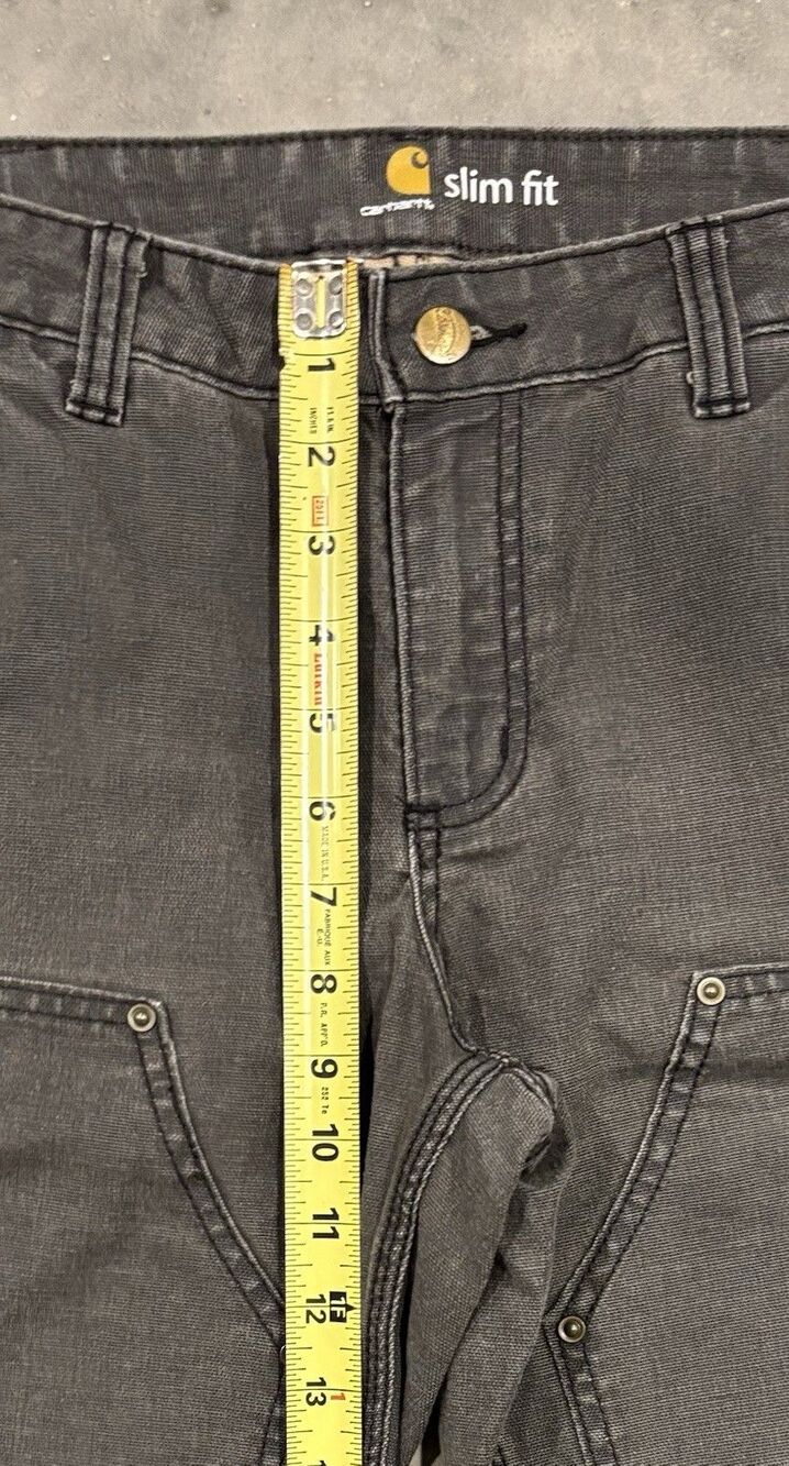 Carhartt Women Gray Slim Fit Workwear Pants Double Knee Cotton Spandex 6 Regular - Picture 4 of 8